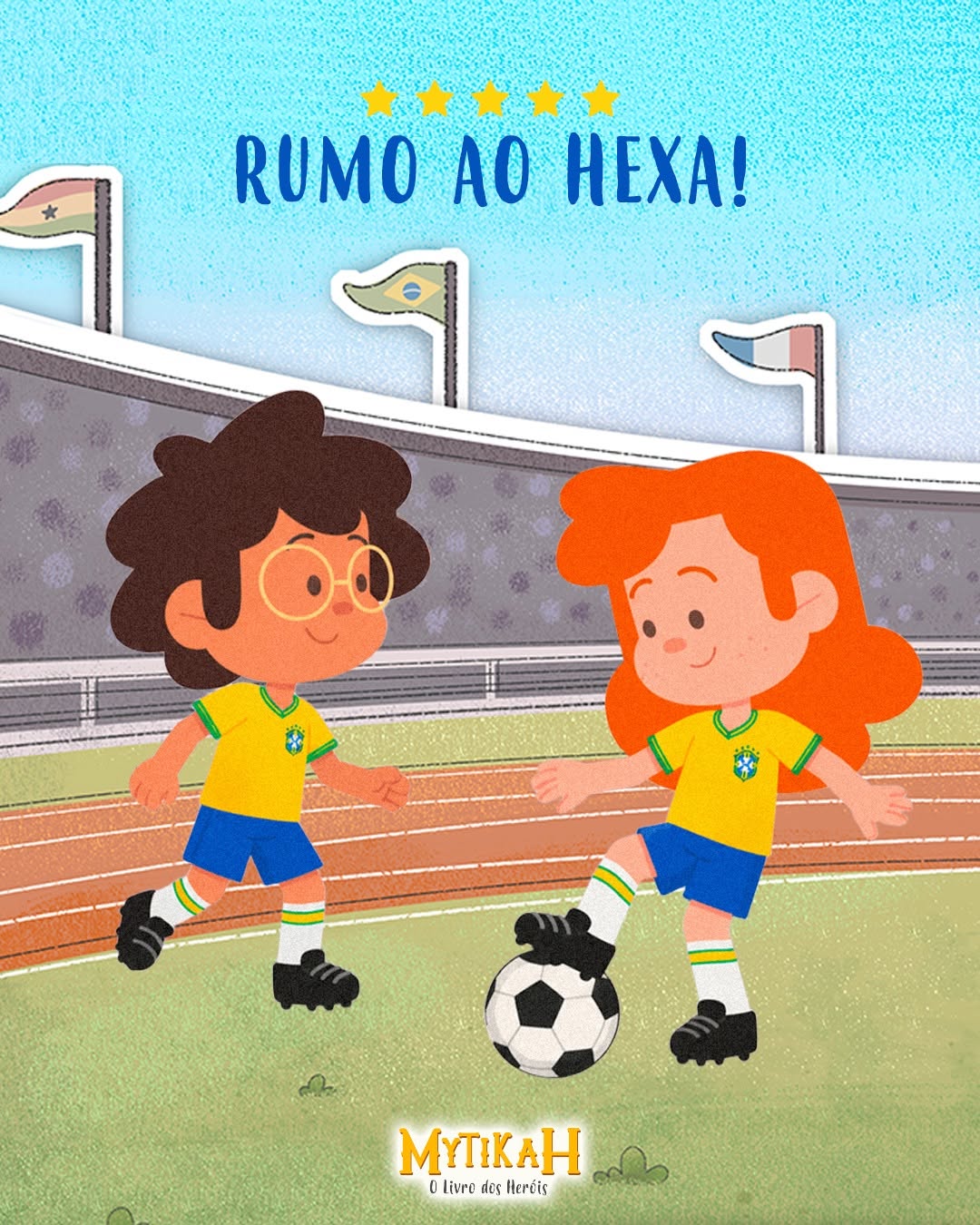 A Manga já pegou a bola. O Leco já entrou em campo. Hoje tem Brasil! ⚽✨

Enquanto a Seleção joga mais uma partida na Copa do Mundo, por aqui a torcida continua 